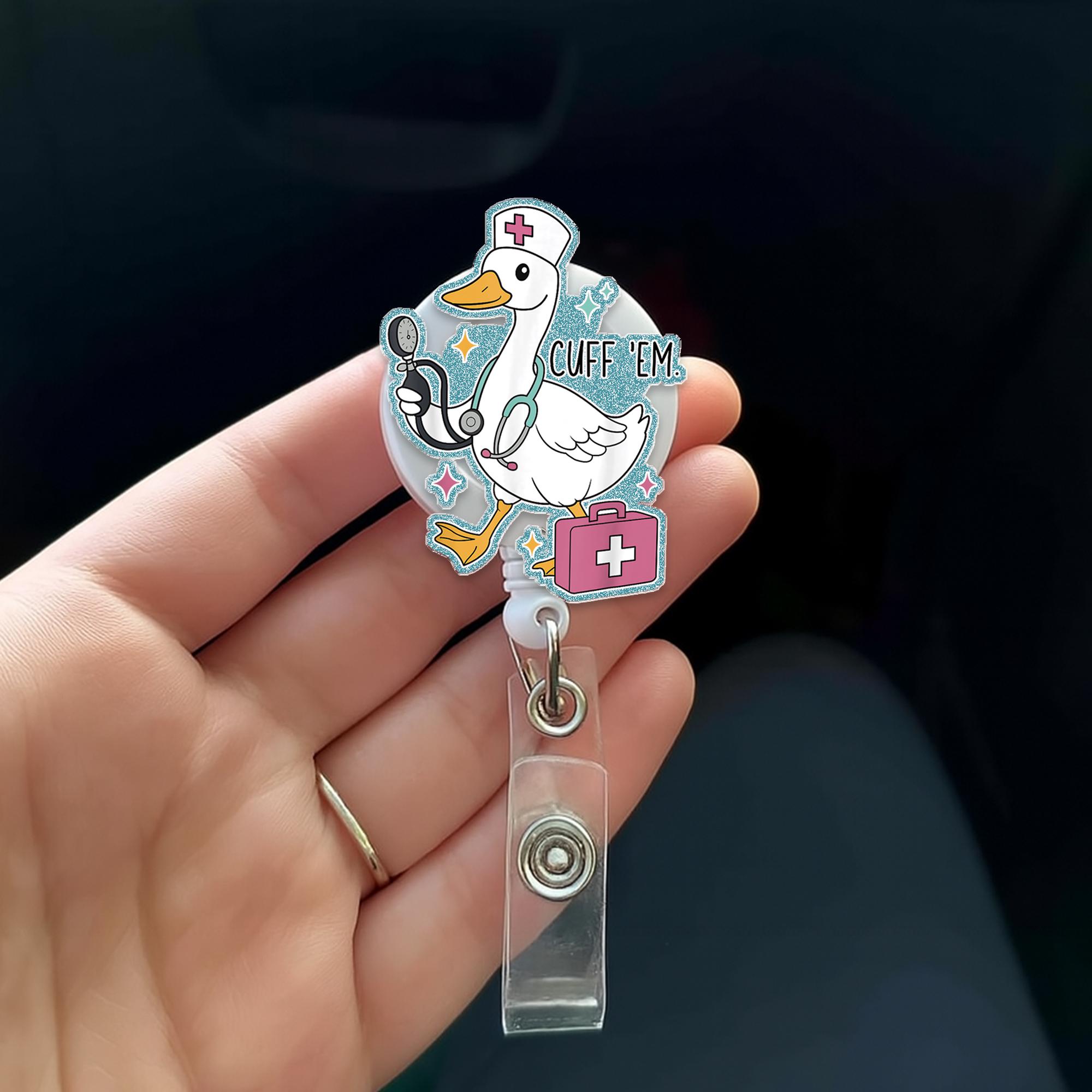 Funny Nurse Badge Reel - 'Don't Hate Me Because I'm A Little Cooler' Retractable ID Holder With 24" Cord & Alligator Clip - View #11