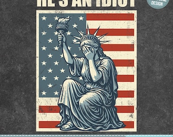 Resist Anti Trump Png, He's An Idiot Png, Statue of Liberty Holding Resist Yard Sign Anti-Trump, Anti Trump Png, Parody Anti Republican Png