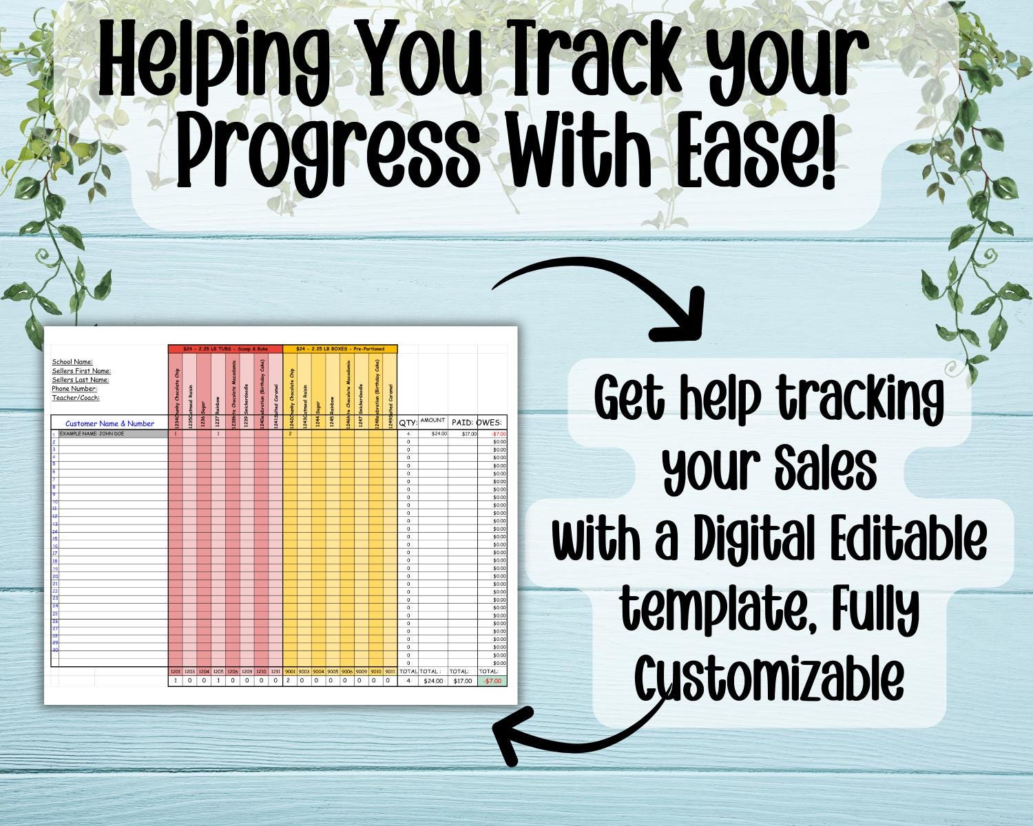 Digital Fundraiser Form | Editable Template | Digital Formmat ...