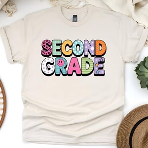Preppy 2nd Grade Shirt Back to School Kids Shirt, Second Grade Shirt For Girls, First Day of School Shirt, Hello 2nd Grade, Back To School