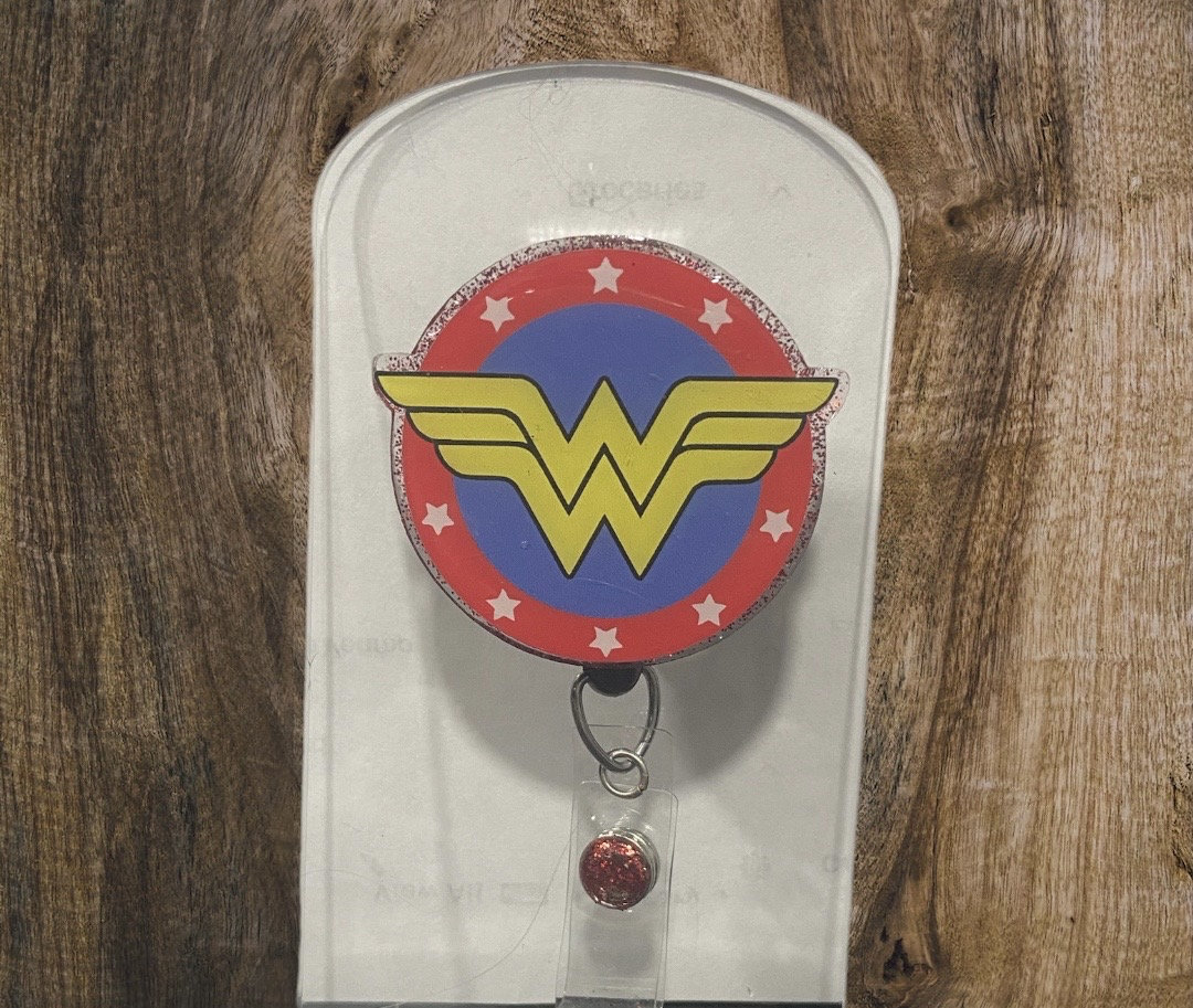 Wonder Woman Nurse Retractable Badge Reel, Nurse Badge Reel