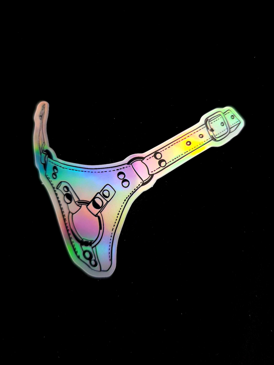 Leather Strapon Sticker - Glossy Die Cut BDSM Kinky Stickers - Etsy