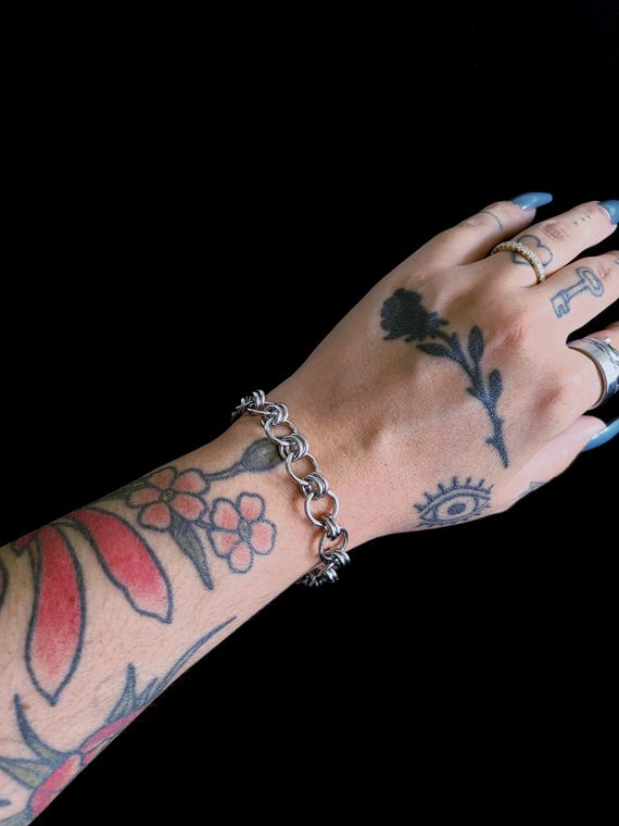 Angel Chainmail Bracelet | Stainless Steel or Bright Aluminum Chainmaille Jewelry