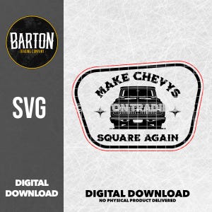 Maak Chevys Square Again SVG – Retro Truck-SVG voor lasersnijders en -gravures