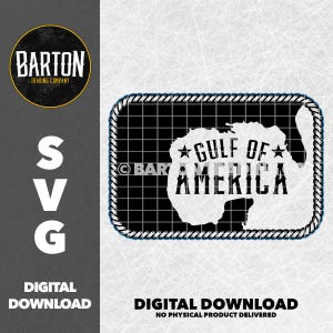 Golfo de América SVG / Borde de cuerda náutica / Divertido inspirado en Trump / Descarga digital / Archivo de artesanía patriótica