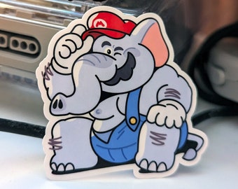 STICKER - Elephant Mario!
