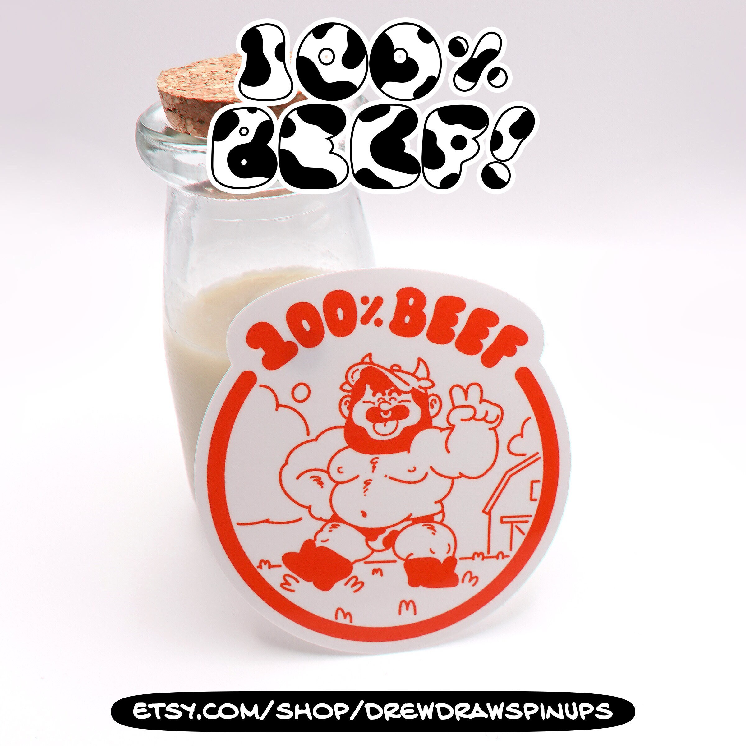 STICKER - 100% Beef!