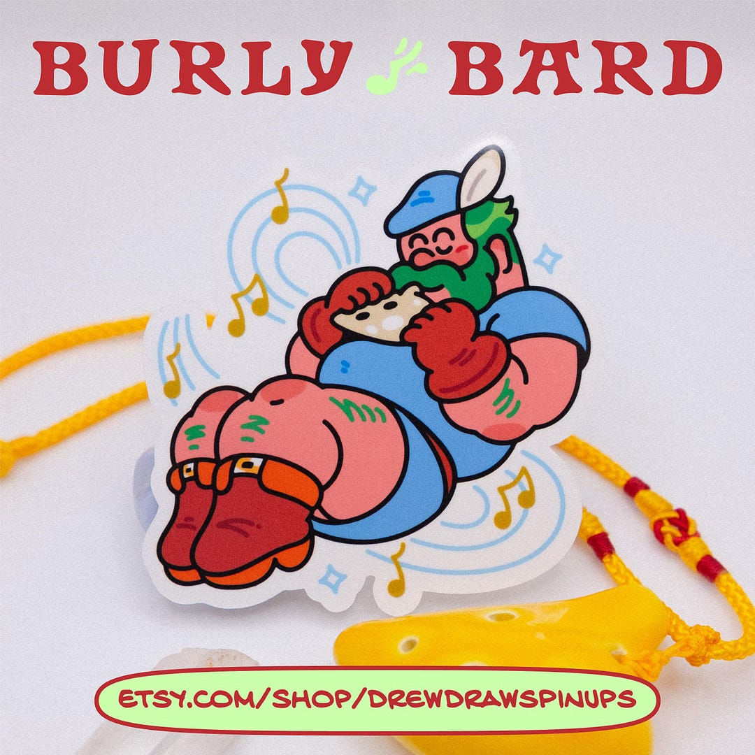 STICKER - Burly Bard - Etsy