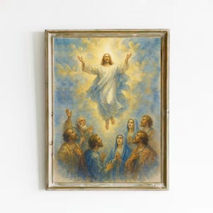 Jesus Ascension Art Print: Catholic Home Decor (Digital Download