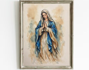 聖母マリア三連祭壇画、手作りの旅行用祭壇（ホワイトゴールド