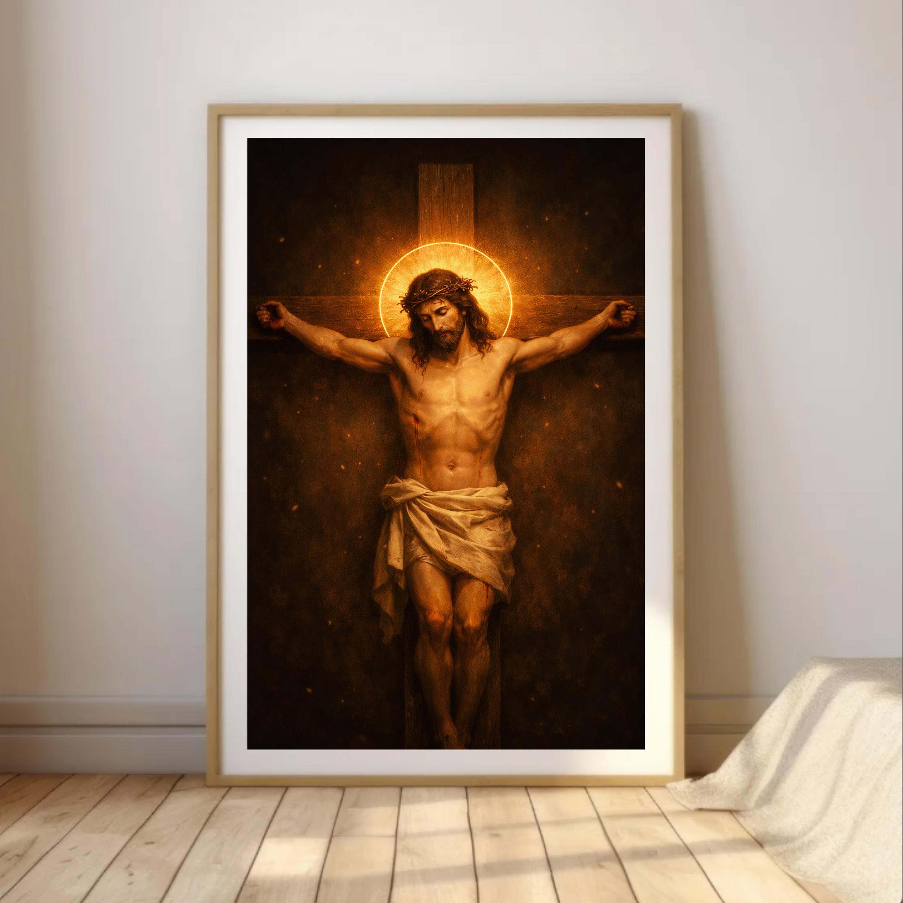 Crucifixion Wall Art | Jesus on the Cross Print | Christian Religious ...