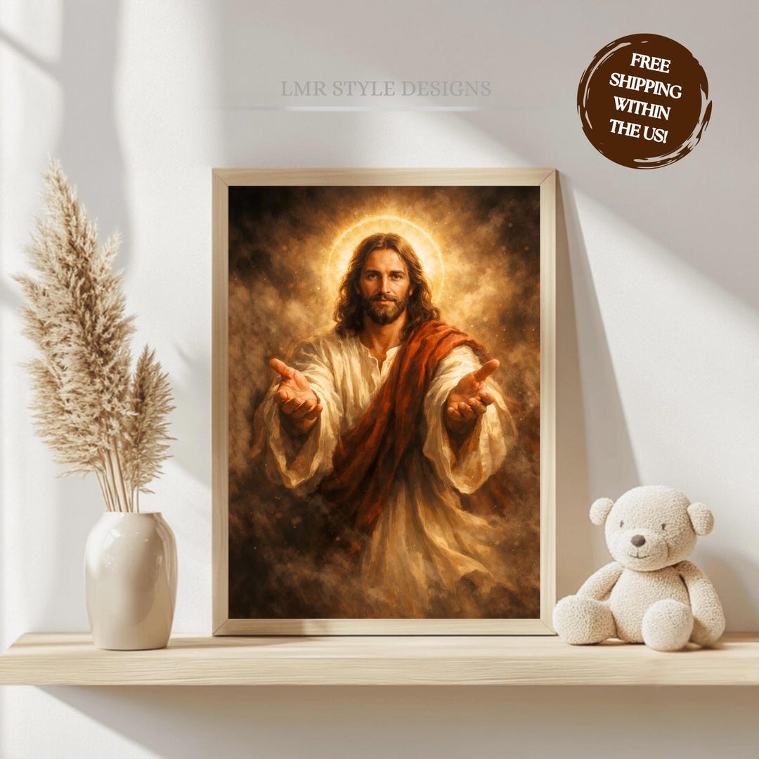 Portrait of Jesus Artwork | Christian Wall Art | Religious Home Decor ...