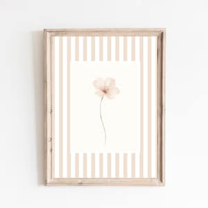 Soft Pink Floral Art Print: Cottagecore Pastel Flower Poster (Digital Download)