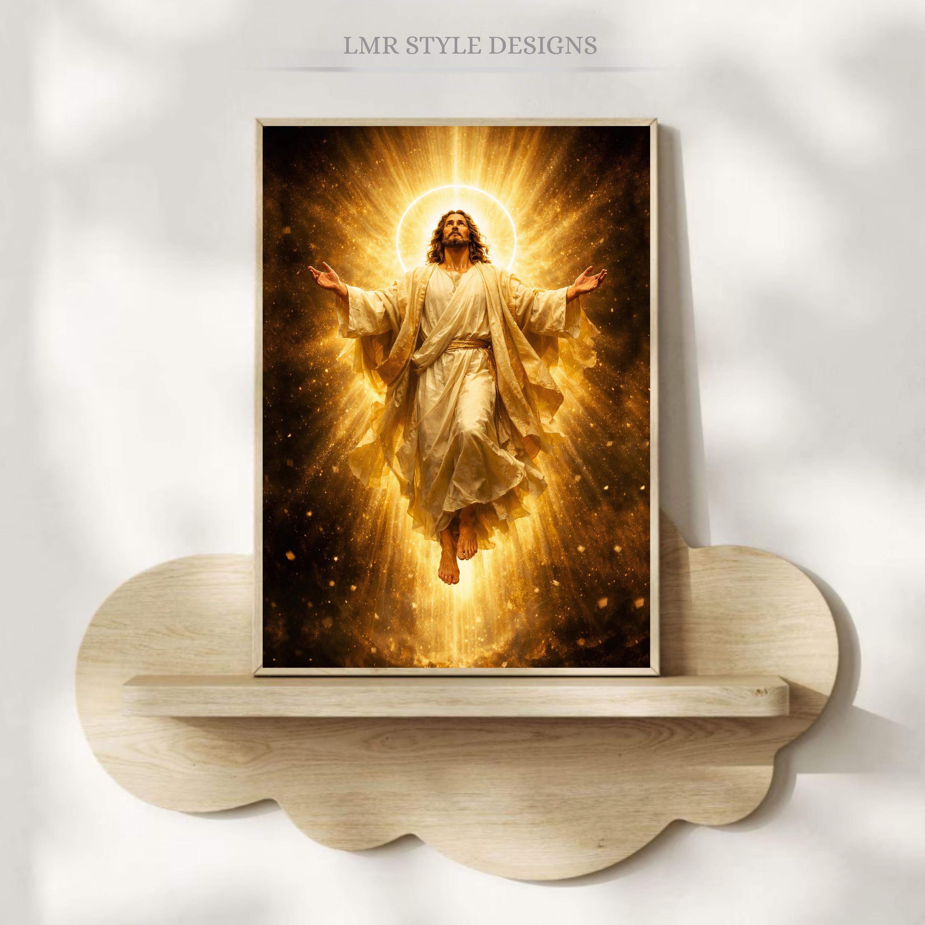 Ascension of Jesus Wall Art | Risen Christ Artwork | Christian