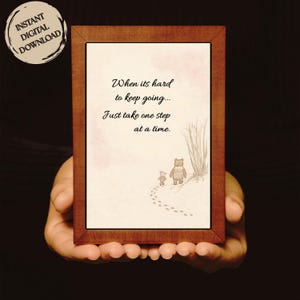 Bear and Piglet Print: Inspirational Nursery Wall Art (Digital Download