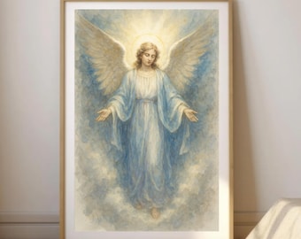 Guardian Angel Print: Catholic Religious Wall Art (Digital Download)