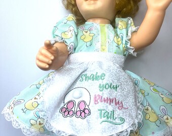Chatty Cathy Easter Dress and Apron Set Shake Your Bunny Tail  Handmade Easter Dress