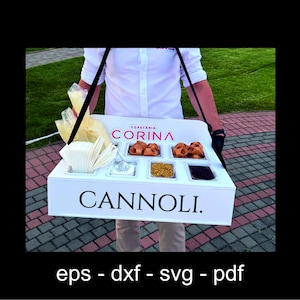Bärbar cannolibox-organisator – dessertdisplay med 7 fack (digital nedladdning)