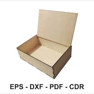 Può includere: Una scatola di legno con un coperchio incernierato, aperta per rivelare l'interno vuoto. La scatola è in legno marrone chiaro e ha una finitura naturale.