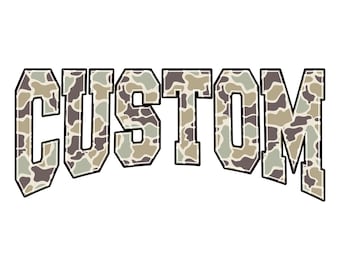 Personalized Custom Vintage Camo Name, Custom Camouflage Png