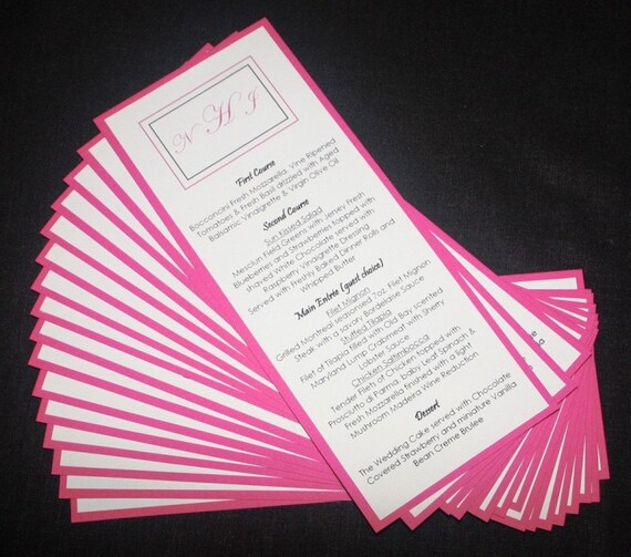 Items similar to print-it-yourself file - layered menu cards by ...