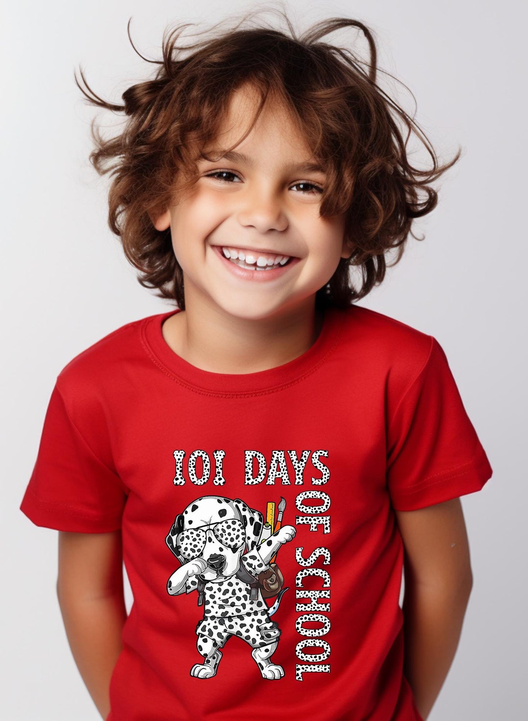 101 Days of School Tshirt, Dalmatian Dog Shirt, 100 Days of School