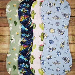 Flannel and Terry Cloth Burp Cloths