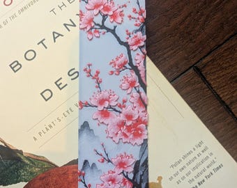 High Relief Cherry Blossom Bookmark – Japanese Sakura Landscape – Floral Art for Readers & Botanists