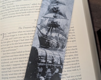 Pirate Ship and Treasure Chest Bookmark