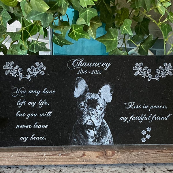 Custom Granite Dog Memorial