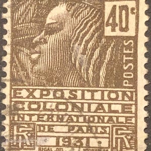 French Republicue Francaise postes Exposition Coloniale 1931, postage ad2 black cancelled used..