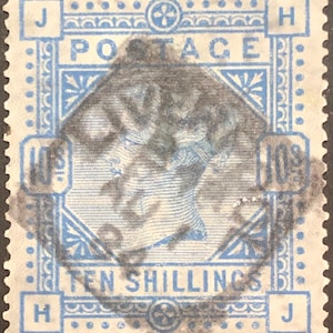 Queen stamps, British GB stamp 1883 Victoria sg#183 QV 10 shillings