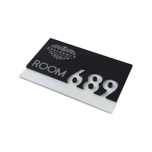 Modern Hotel Sign with Acrylic | Number of the room | Door Sign | Travelbook