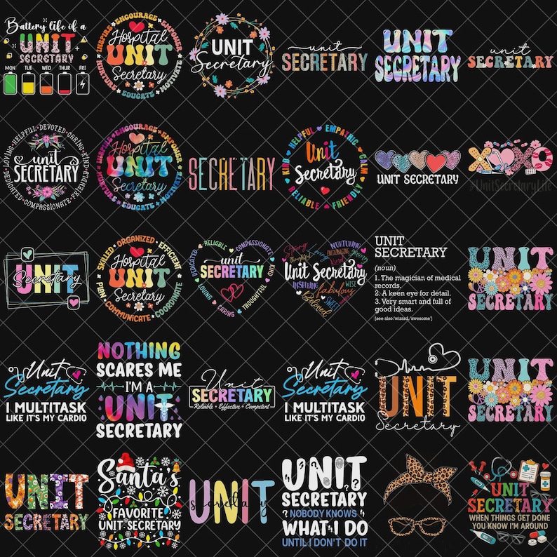 Unit Secretary Png, Bundle, Unit Secretary Png Design, Unit Clerk Png ...