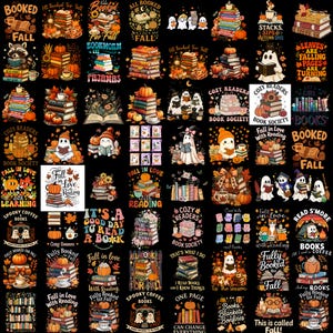 Fall PNG, Cozy Autumn Book Stack and Coffee Design, Sublimation Digital File