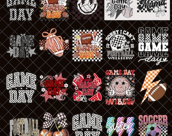 Glitter Football Png, Game Day Football PNG, Retro Checkered Football Png, Football Mama Png, Touchdown Season, Leopard Football Coquette