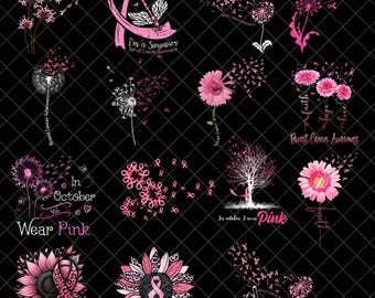 Dandelion Breast Cancer Png, Never Giver Up Png, Pink Ribbon Png, Breast Cancer Month Png, Breast Cancer Fighter Png,Breast Cancer Awareness