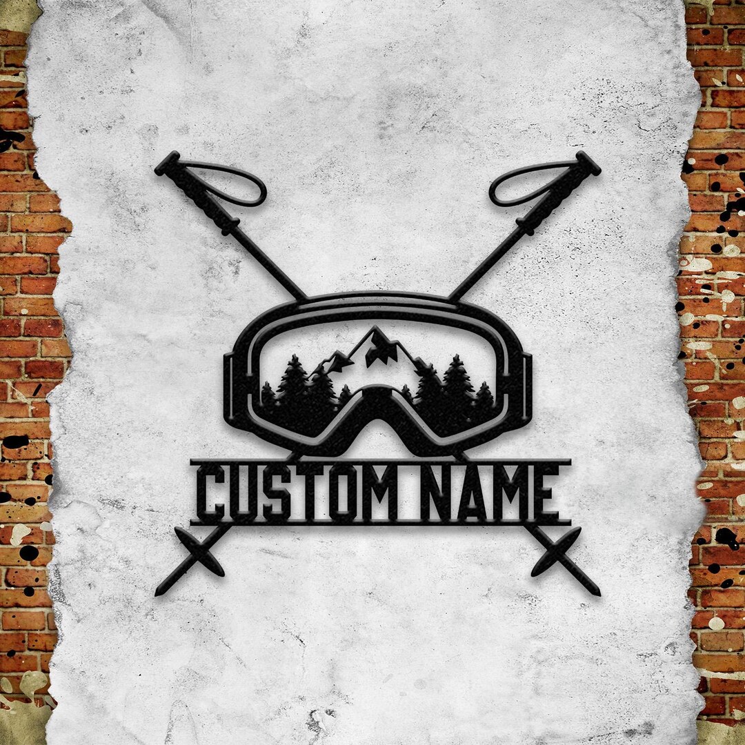 Personalized Ski Trip Metal Wall Art With LED Lights, Custom Ski ...
