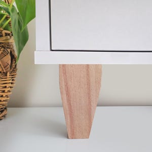 Natural Wood Tapered Furniture Legs: Kallax/Besta Console Feet