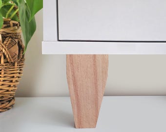 Natural Wood Tapered Furniture Legs: Kallax/Besta Console Feet