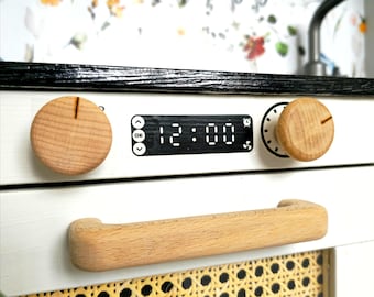 Ikea Duktig Play Kitchen Accessories: Wood Handles, Leather Hooks, Twisting Knobs