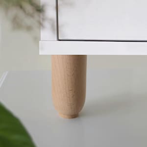 Unfinished Beech Wood Furniture Legs: Modern Tapered Sofa Feet