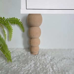 Natural Wood Ball Furniture Legs: IKEA Compatible, DIY Project