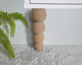 Patas de madera natural para muebles: compatibles con IKEA, proyecto de bricolaje