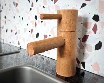 Duktig Kitchen Faucet: Wooden Tap and Ikea Play Kitchen Accessories