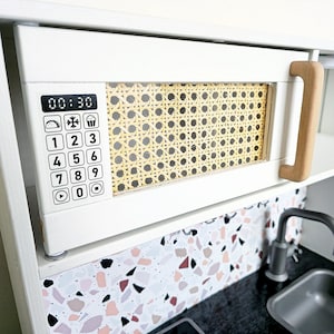 Ikea Duktig Sticker Set, Microwave Sticker for Play Kitchen Stickers, Ikea Duktig Microwave Decals, Play Microwave Kitchen, Duktig Makeover