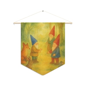 Year One Steiner School Decoration, waldorf inspired pennant, fairy tale decoration, watercolor art kids room, waldorf teacher classroom