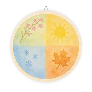 Steiner Waldorf School Seasons Wood Sign, waldorf classroom decor, waldorf kindergarten decorations, waldorf teacher gift, steiner school