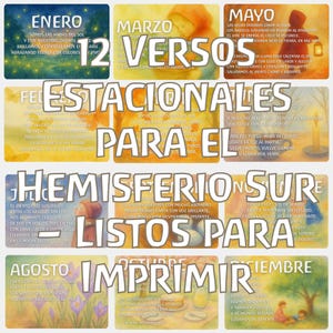 Tarjetas Estacionales Waldorf para el Hemisferio Sur educación, tarjetas para maestros Waldorf, decoración para mesa estacional, steiner