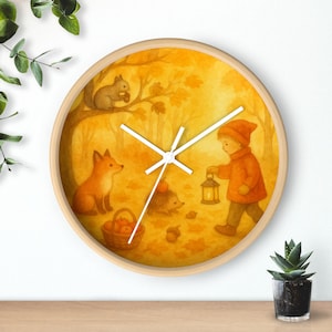 Waldorf Classroom Autumn Clock, waldorf art decoration, decoration for waldorf classroom, gift for waldorf teacher, waldorf homeschool